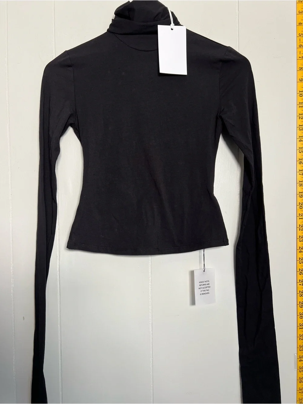 HELSA Long Sleeve Turtleneck in 2nd Skin Jersey